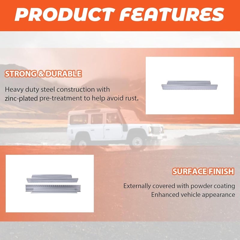 Kojem Outer Rocker Panel Compatible with 1999-2007 Chevy Silverado GMC Sierra 2 Door Standard Cab Regular Cab Rocker Panels Rust Repair Left & Right - Image 3